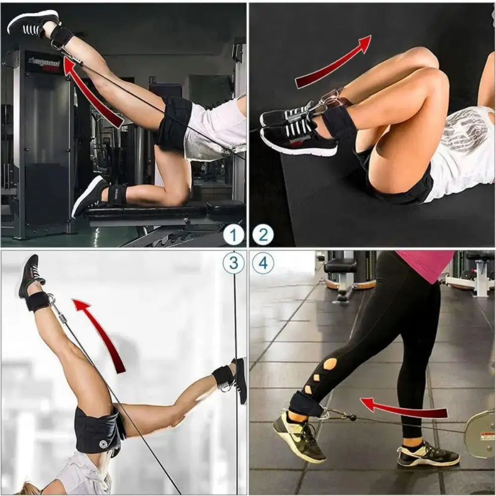 Adjustable D-Ring Support Cuffs for Gym Workouts