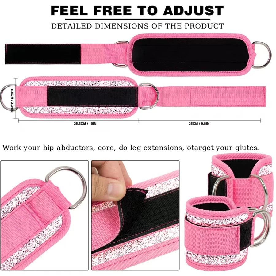 Adjustable Ankle Straps for Leg & Glute Workout