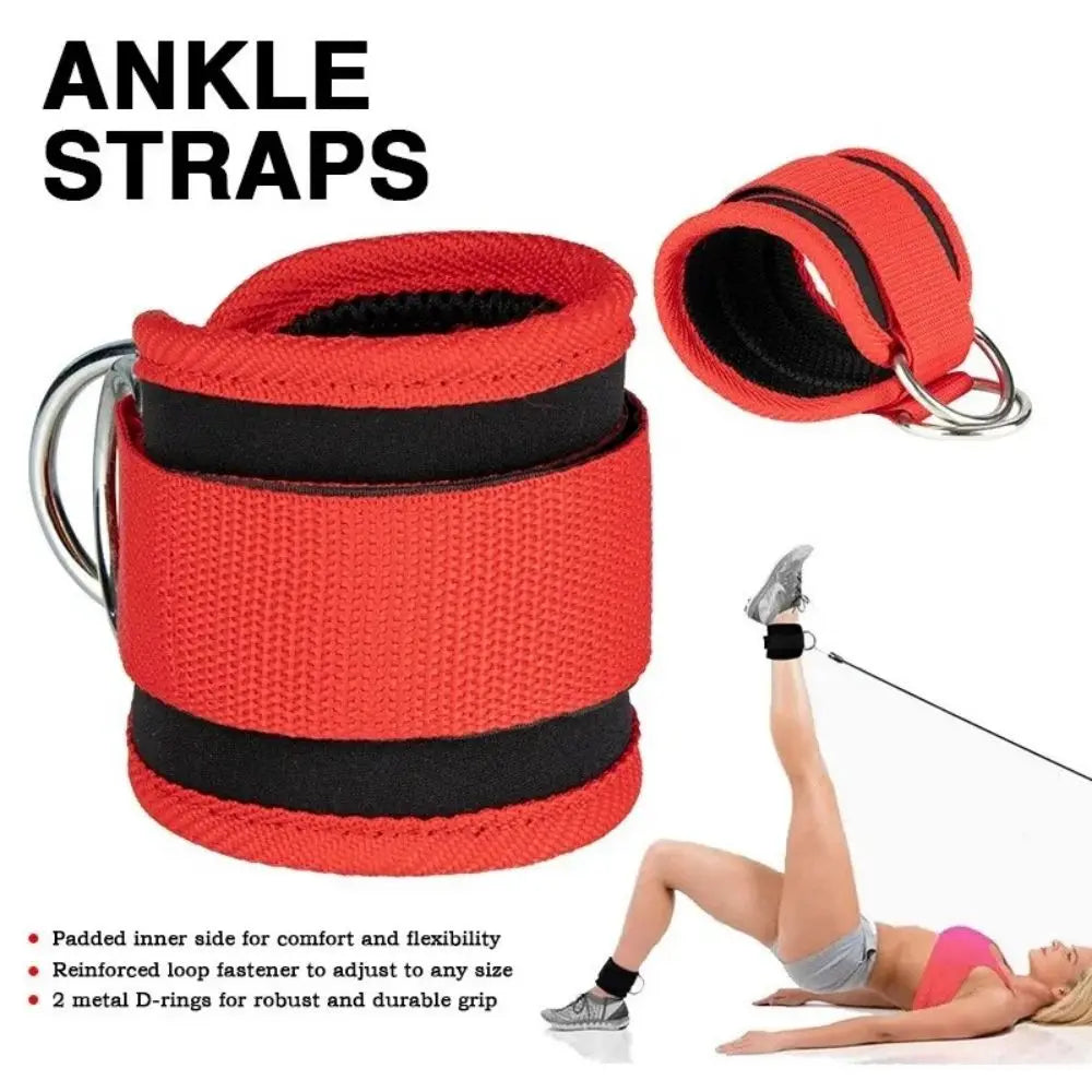 Adjustable D-Ring Support Cuffs for Gym Workouts