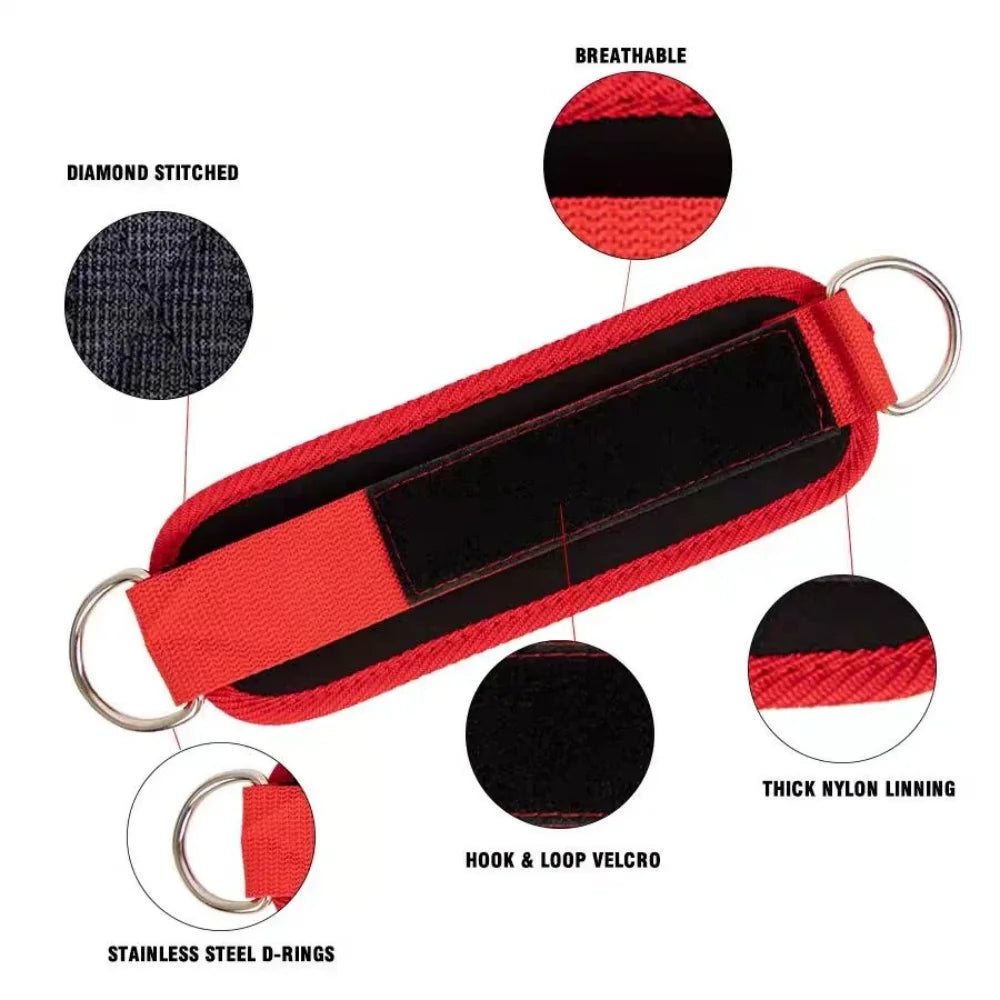 Adjustable D-Ring Support Cuffs for Gym Workouts