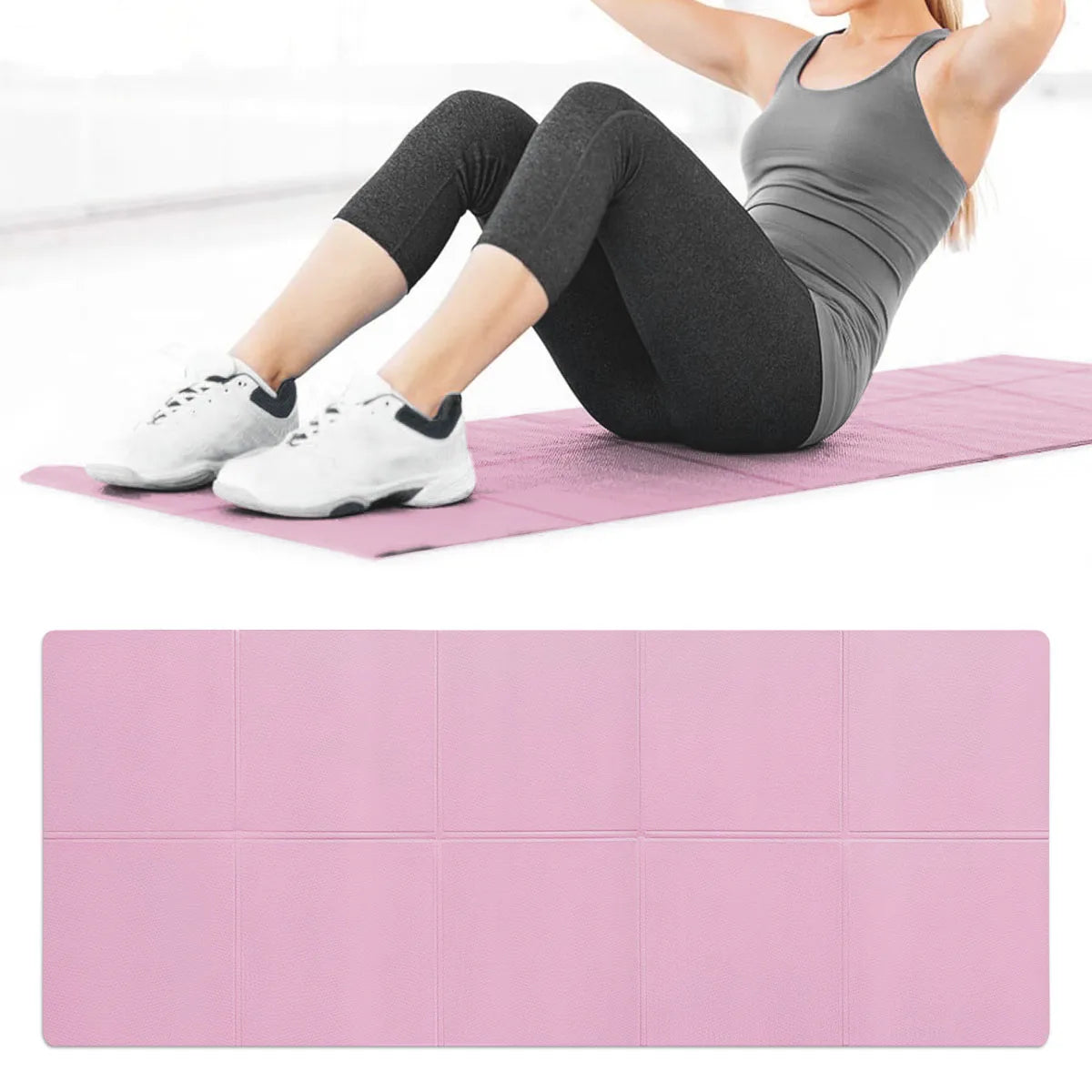 4mm Thick Anti-Slip Yoga Mat – for Exercise, Pilates & Gym Workouts