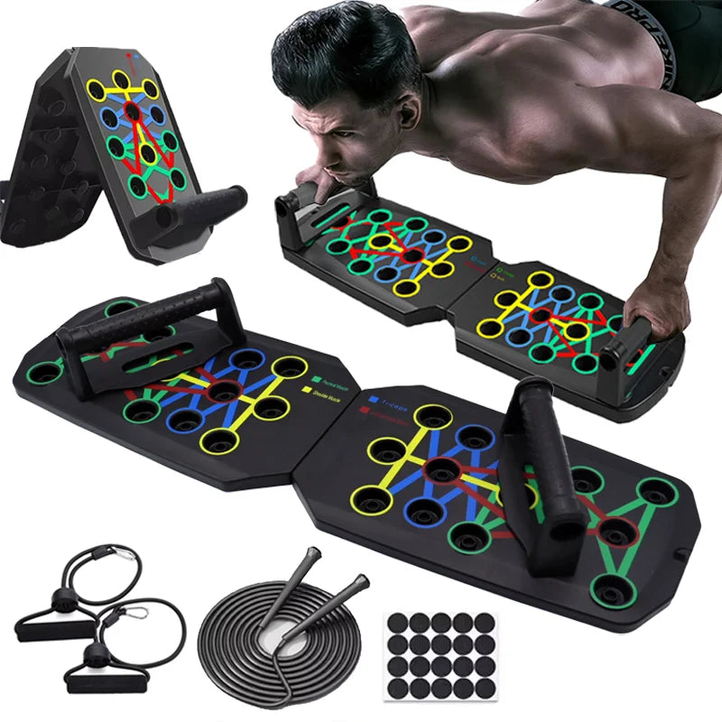 Portable Foldable Push-Up Board Set – Chest, Arms, Back & Core Trainer