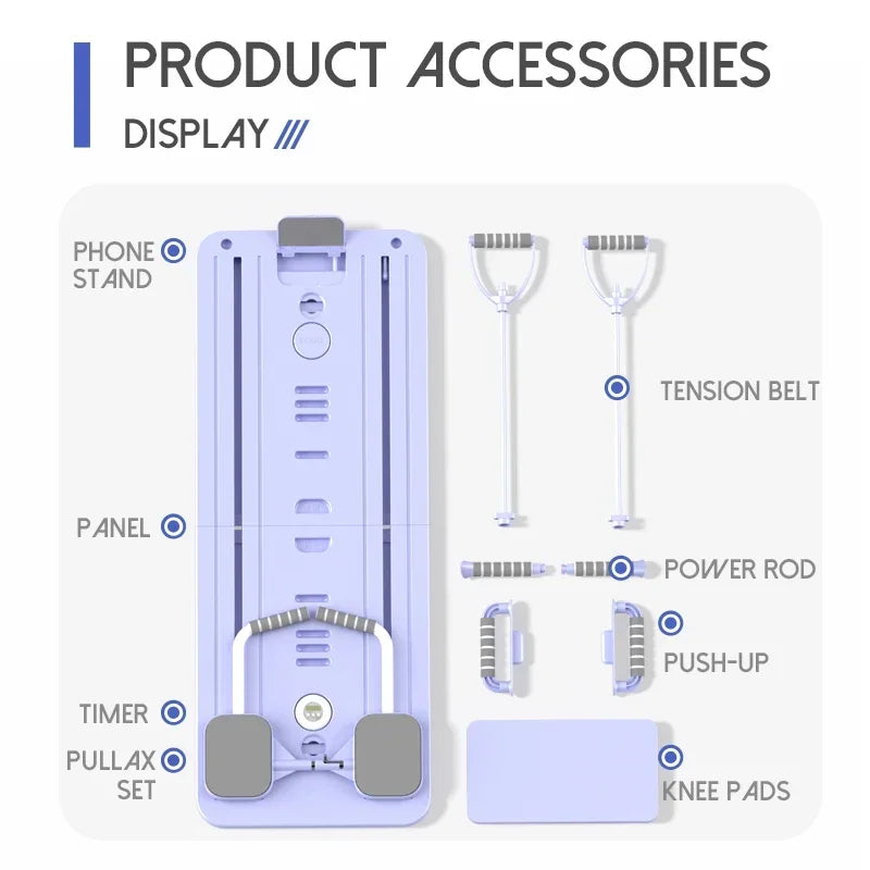 Foldable Multifunctional Abdominal & Pelvic Trainer with Automatic Rebound