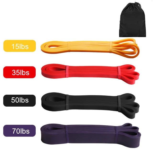 Latex Stretch Resistance Bands For Home Workout, Pilates and Gym.