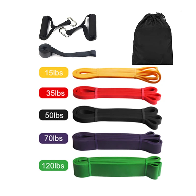 Latex Stretch Resistance Bands For Home Workout, Pilates and Gym.