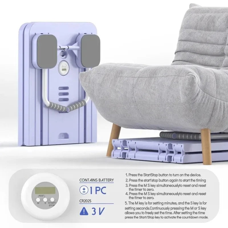 Foldable Multifunctional Abdominal & Pelvic Trainer with Automatic Rebound