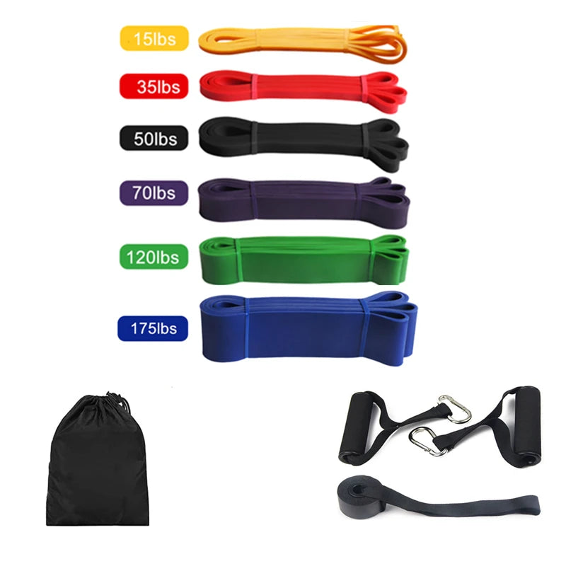Latex Stretch Resistance Bands For Home Workout, Pilates and Gym.