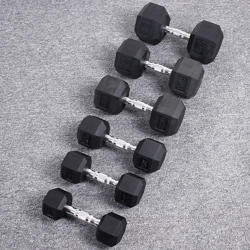 Hexagonal Fixed Dumbbells for Home Fitness