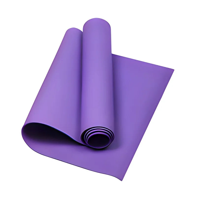 4mm Thick Anti-Slip Yoga Mat – for Exercise, Pilates & Gym Workouts