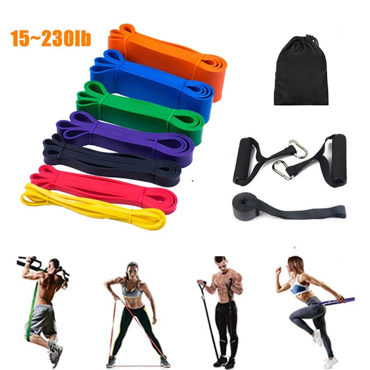 Latex Stretch Resistance Bands For Home Workout, Pilates and Gym.