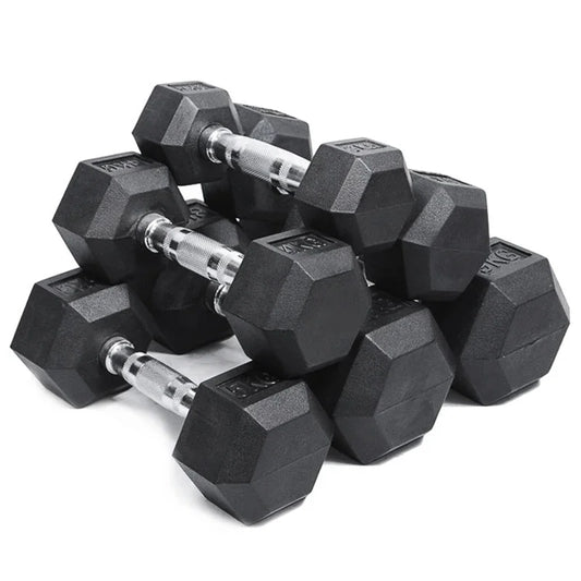 Hexagonal Fixed Dumbbells for Home Fitness
