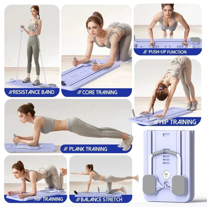 Foldable Multifunctional Abdominal & Pelvic Trainer with Automatic Rebound