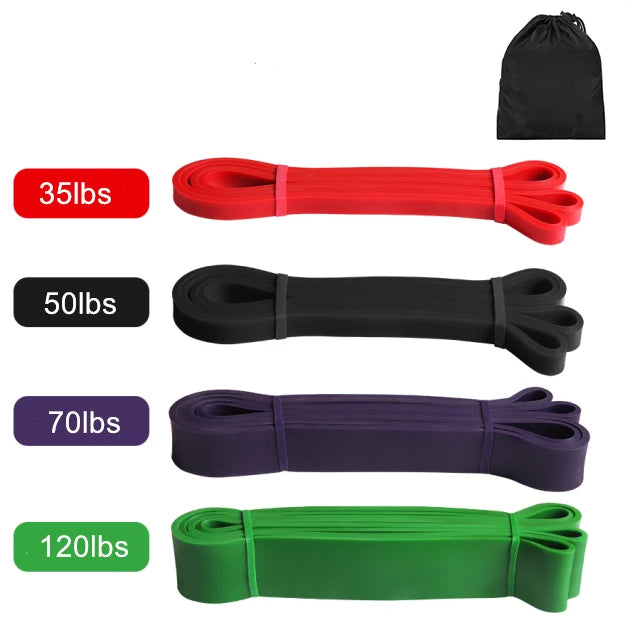 Latex Stretch Resistance Bands For Home Workout, Pilates and Gym.