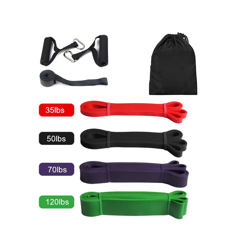 Latex Stretch Resistance Bands For Home Workout, Pilates and Gym.