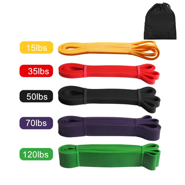 Latex Stretch Resistance Bands For Home Workout, Pilates and Gym.