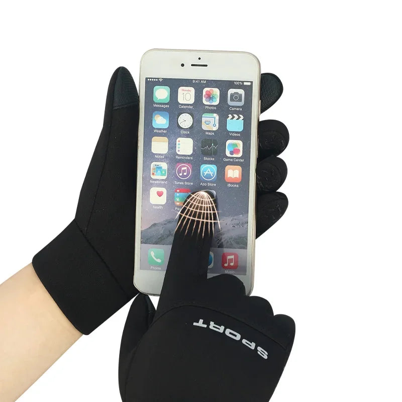 Winter Thermal Running Gloves for Outdoor Sports