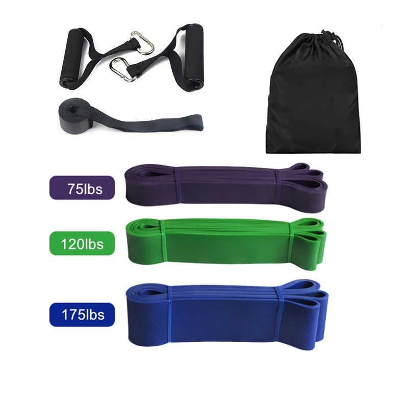 Latex Stretch Resistance Bands For Home Workout, Pilates and Gym.