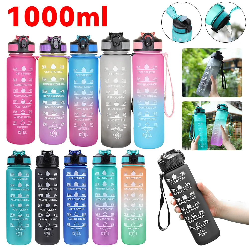 1L portable Water Bottle for Outdoor, Travel and Fitness