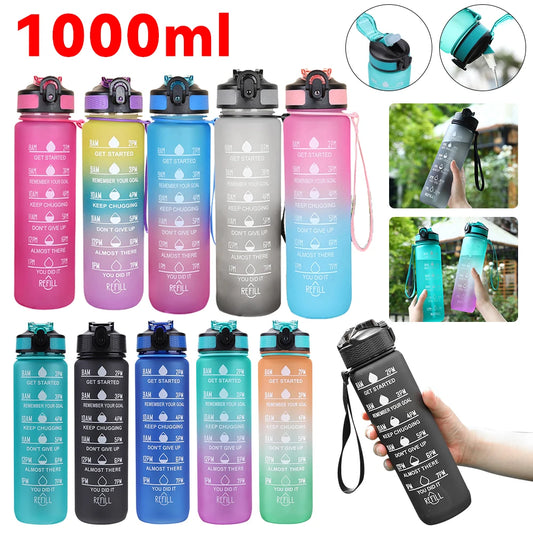 1L portable Water Bottle for Outdoor, Travel and Fitness