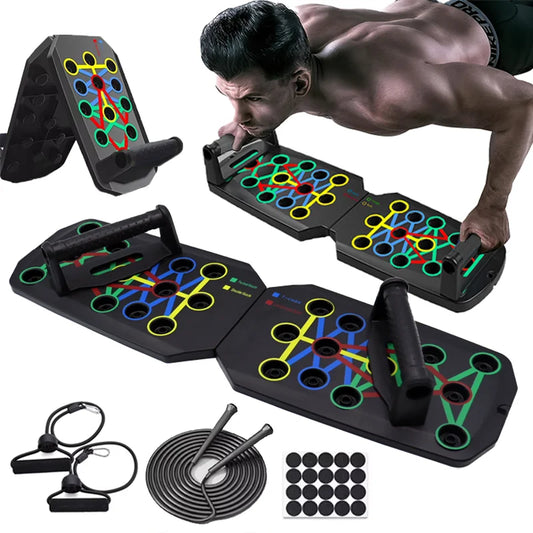 Portable Foldable Push-Up Board Set – Chest, Arms, Back & Core Trainer