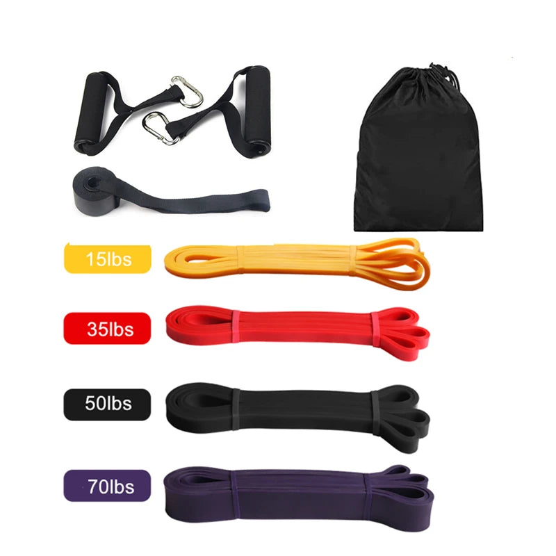 Latex Stretch Resistance Bands For Home Workout, Pilates and Gym.