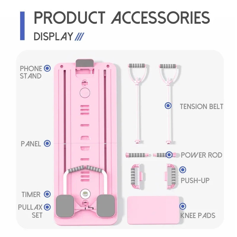 Foldable Multifunctional Abdominal & Pelvic Trainer with Automatic Rebound